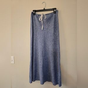 Karen Kane Light Blue Maxi Skirt with Drawstring Waist